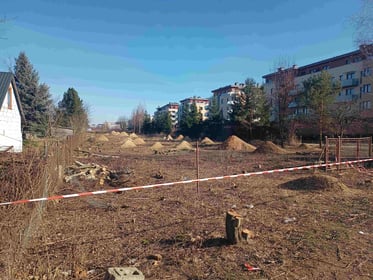 Budowa chodnika, drogi rowerowej oraz MKT w ul. Dożynkowej